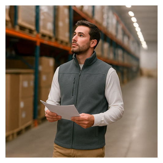 Chaleco Sin Mangas Micropolar Liso Chilla Hombre