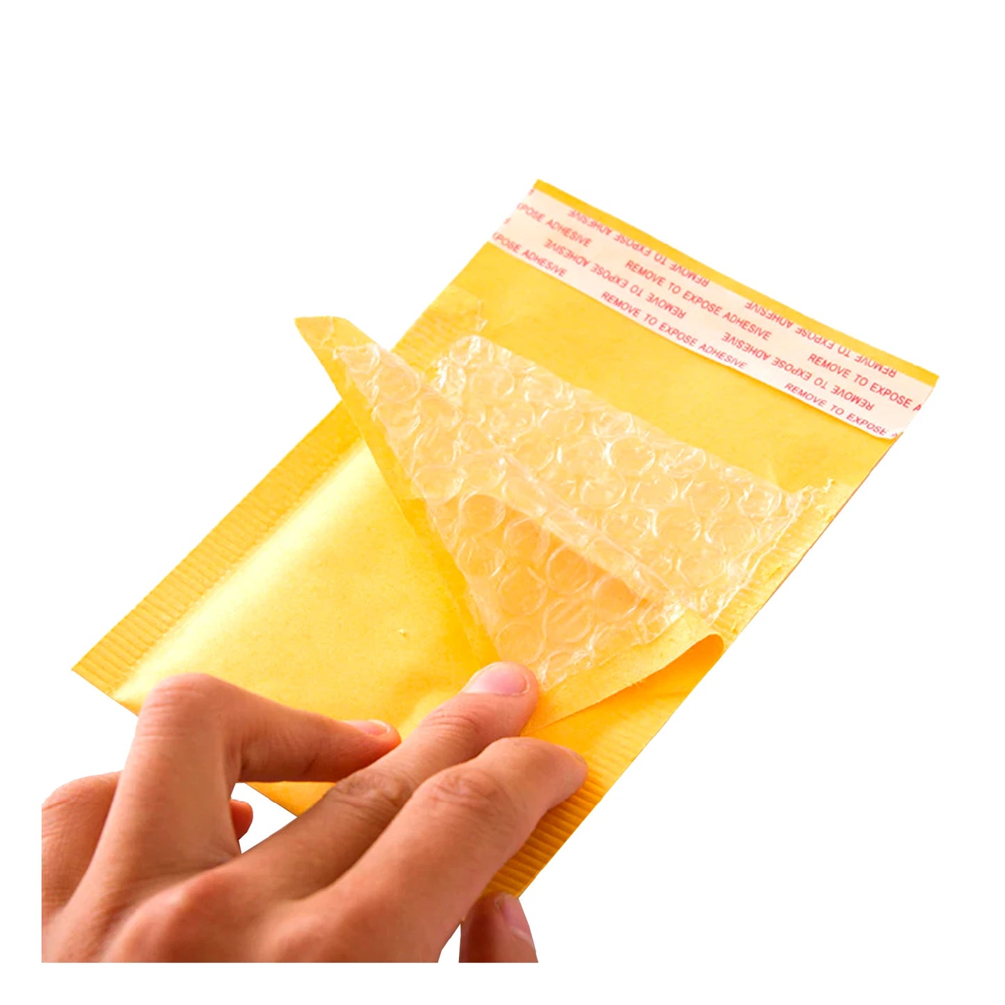 50 Sobres Papel Kraft Amarillo Burbujas Autosellante 17x21cm