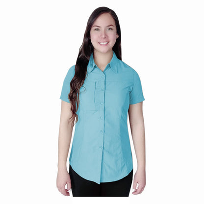 Blusa Trekking Ripstop Manga Corta UPF50 Fénec Mujer