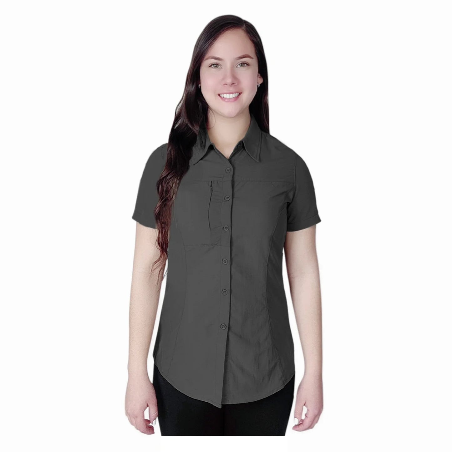 Blusa Trekking Ripstop Manga Corta UPF50 Fénec Mujer