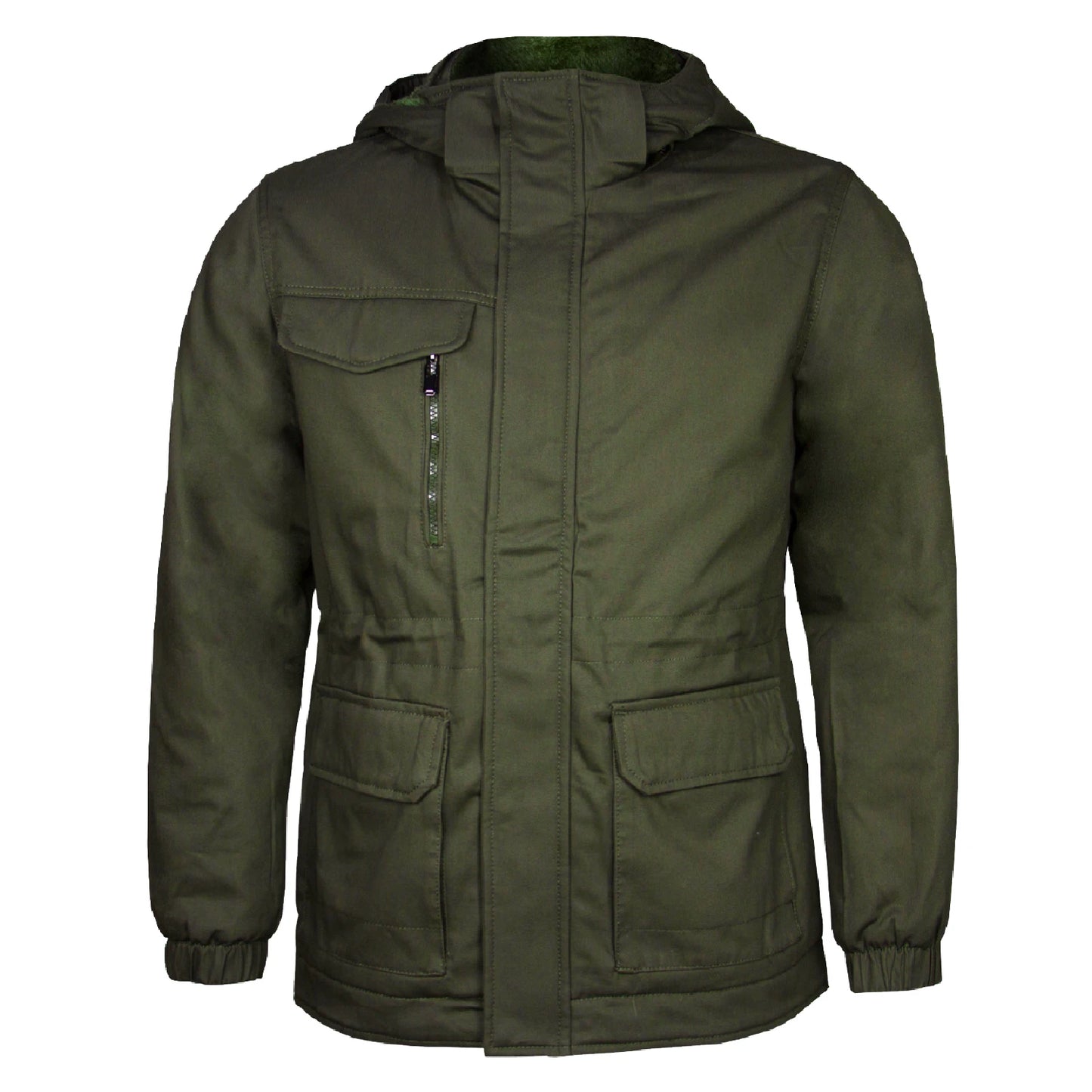 Parka Forro Peluche Gorro Desmontable Velox Unisex