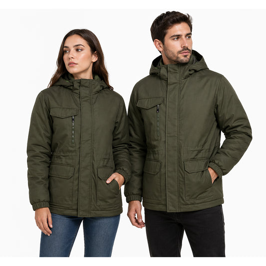 Parka Forro Peluche Gorro Desmontable Velox Unisex