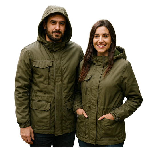 Parka Forro Peluche Gorro Desmontable Velox Unisex