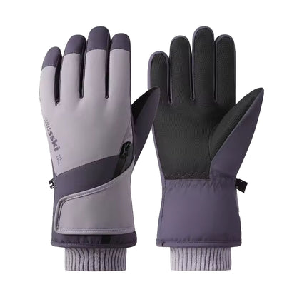 Guantes Térmicos Gruesos Esquí Impermeables con Forro Polar Peluche Unisex