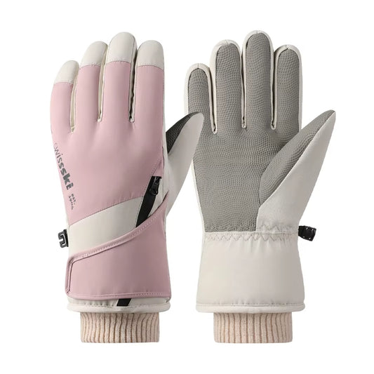 Guantes Térmicos Gruesos Esquí Impermeables con Forro Polar Peluche Unisex