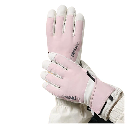 Guantes Térmicos Gruesos Esquí Impermeables con Forro Polar Peluche Unisex