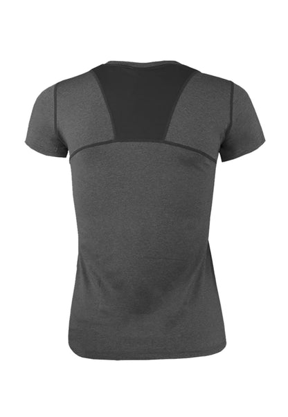 Polera Dry Fit Manga Corta Panel Malla Espalda Cape Mujer