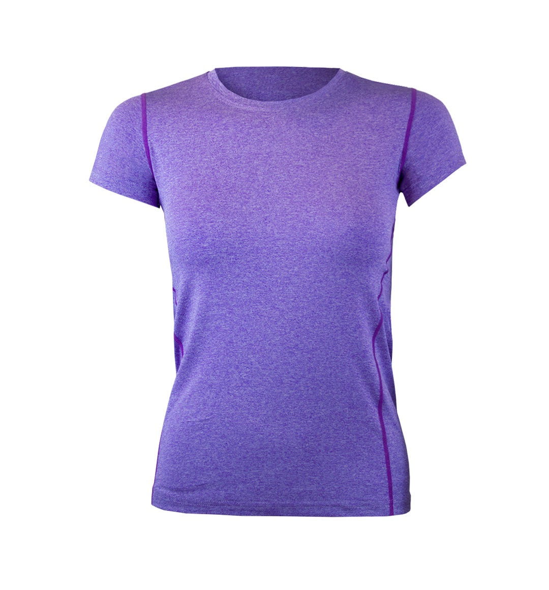 Polera Dry Fit Manga Corta Panel Malla Espalda Cape Mujer