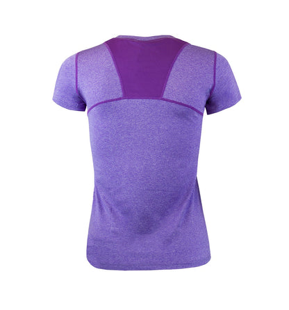 Polera Dry Fit Manga Corta Panel Malla Espalda Cape Mujer
