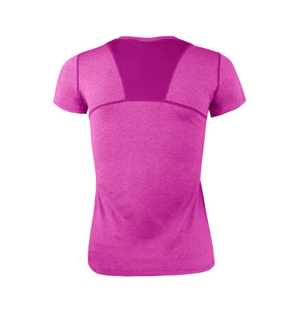 Polera Dry Fit Manga Corta Panel Malla Espalda Cape Mujer