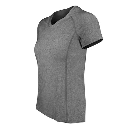 Polera Dry Fit Manga Corta Cuello V Cape Mujer
