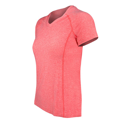 Polera Dry Fit Manga Corta Cuello V Cape Mujer