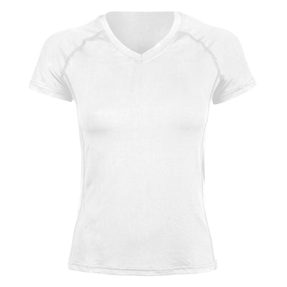 Polera Dry Fit Manga Corta Cuello V Cape Mujer