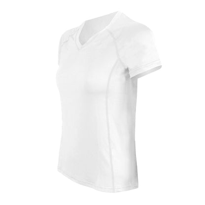 Polera Dry Fit Manga Corta Cuello V Cape Mujer