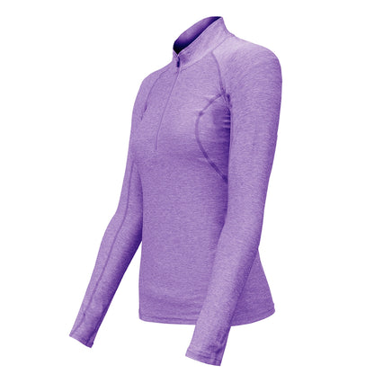 Polera Dry Fit Manga Larga Con Cierre Pale Mujer