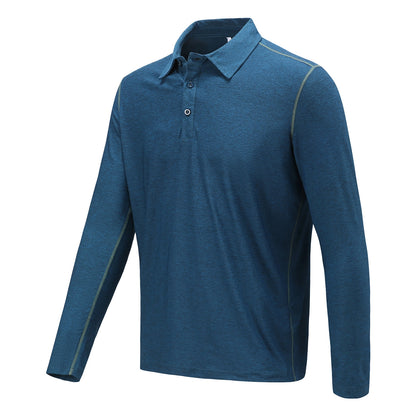 Polera Dry Fit Manga Larga Con Cuello Pale Hombre