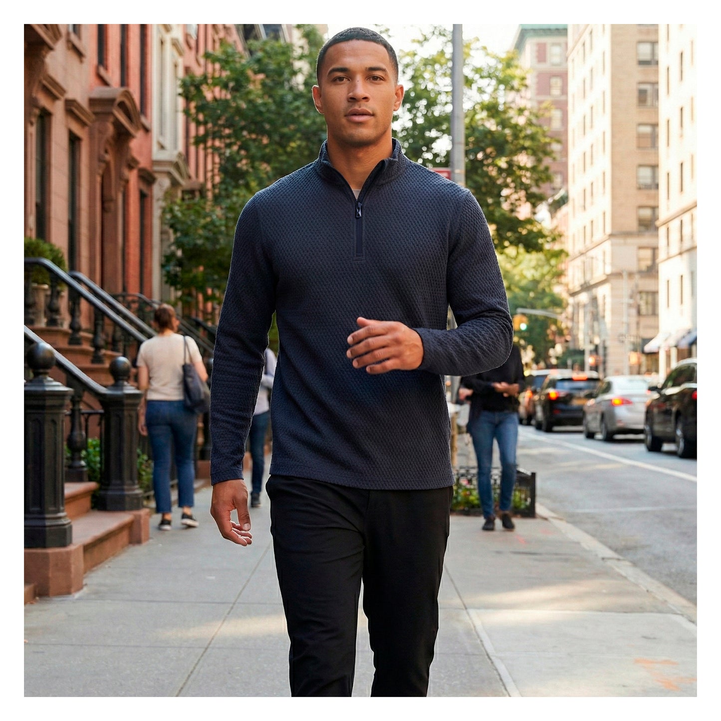 Polera Micropolar Panal Segunda Capa con Cierre Culpeo Pro Hombre