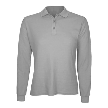 Polera Algodón Pique Manga Larga Velox Mujer
