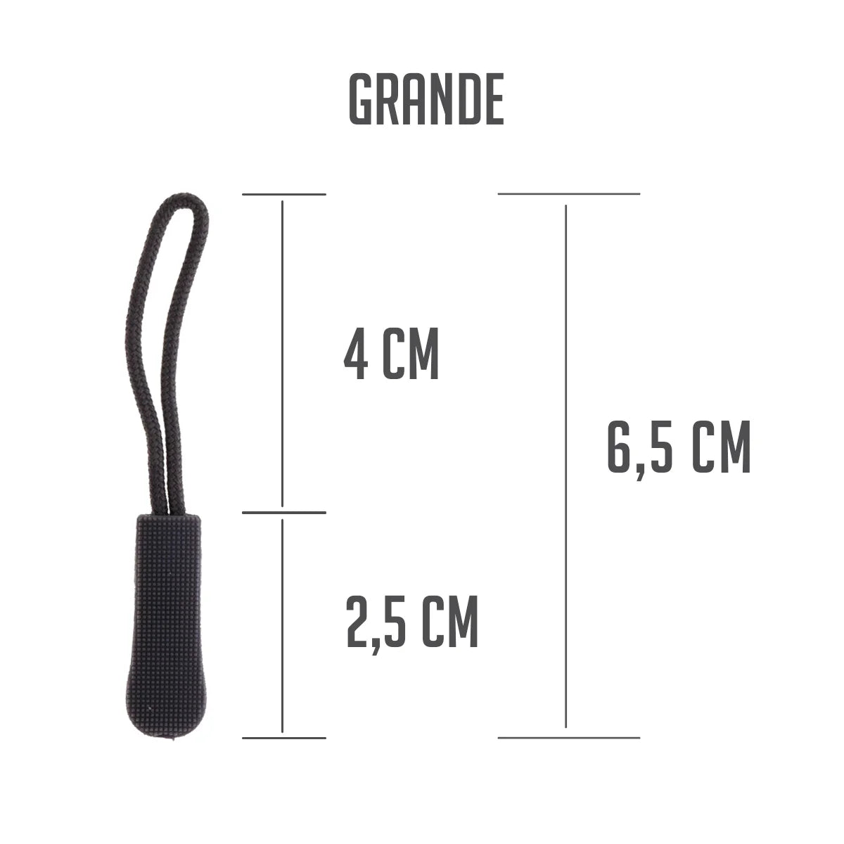 Tirador Para Cierre Con Cordón X 100 Unidades